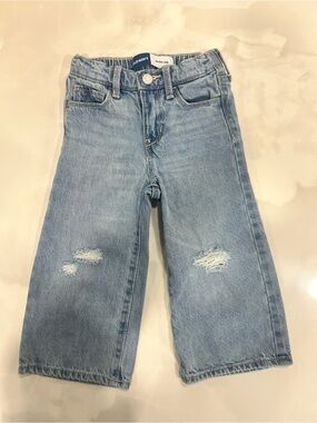 Old Navy Light Blue Kids Distressed Wide Leg Jeans